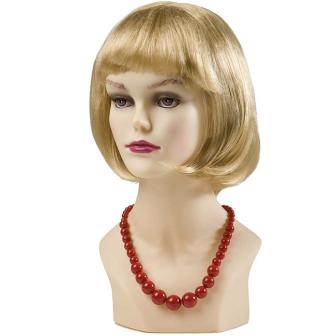 Collier de perles unicolores - rouge