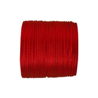 Cordelette unicolore en satin 25 m - rouge