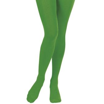 Collants unicolores - vert-taille unique (S-L)