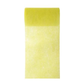 Chemin de table intissé unicolore 10 m - jaune