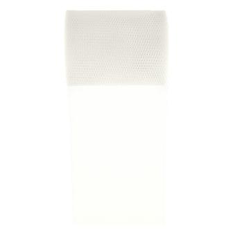Ruban unicolore en tulle 10 m - ivoire