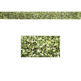 Ruban unicolore en paillettes 2 m - vert