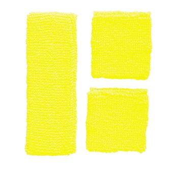 Bandeau unicolore fluo 3 pcs. - jaune