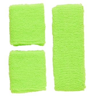 Bandeau unicolore fluo 3 pcs. - vert