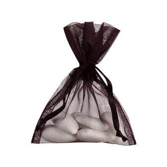 10 sachets Organdi unicolores - noir