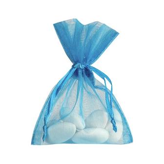 10 sachets Organdi unicolores - turquoise