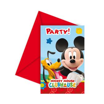 6 cartons d'invitation "Mickey et ses amis"
