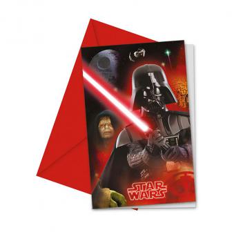 6 cartons d'invitation "Classic Star Wars" avec enveloppes