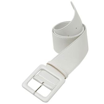 Ceinture vernie élégante 110 cm - blanc