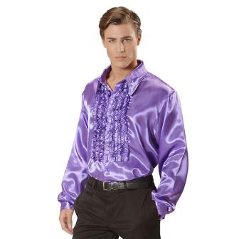 Chemise à jabot - lilas-XL