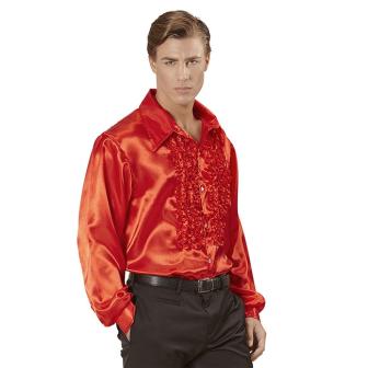 Chemise à jabot - rouge-M/L