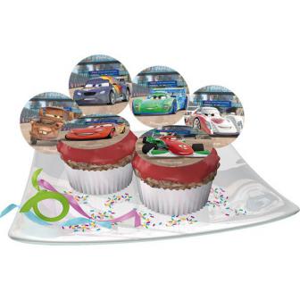 Disques comestibles pour muffins "Disney Pixar Cars" 12 pcs
