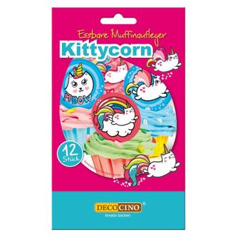 12 déco pour muffins "Kittycorn" 