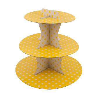 Etagère "Pois colorés" 29 cm - jaune