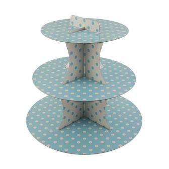 Etagère "Pois colorés" 29 cm - bleu clair