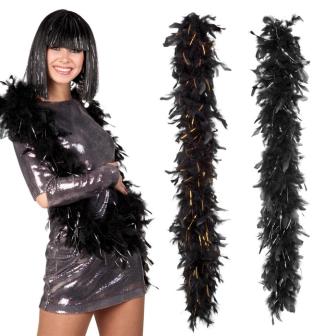 Boa de plumes "Glamour" noir 180 cm