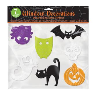 Déco de fenêtre "Happy Halloween" 7 pcs.