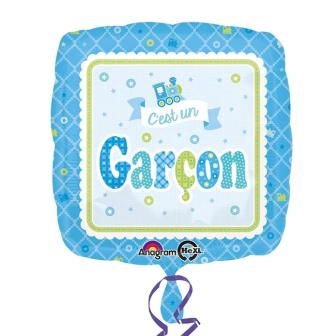 Ballon en alu "Bienvenue petit homme" - Garçon 43 cm 