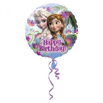 Ballon en aluminium "La reine des neiges" Happy Birthday 43 cm