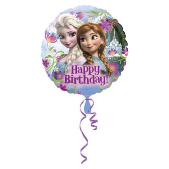 Ballon en aluminium "La reine des neiges" Happy Birthday 43 cm