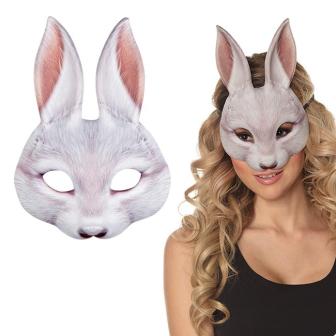 Demi-masque photoréaliste "Lapin"