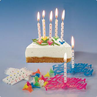 Bougies d'anniversaire avec lettres & support 49 pcs