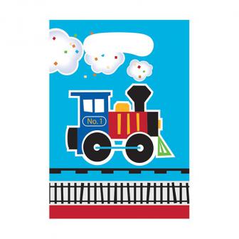 8 pochettes cadeaux "Petit train coloré" 