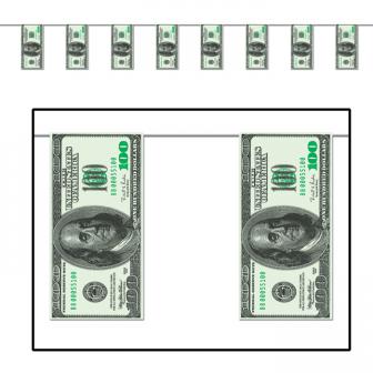 Guirlande "Billets de 100 dollars" 370 cm 
