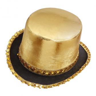 Chapeau brillant avec paillettes "Showstar" - doré