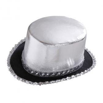Chapeau brillant avec paillettes "Showstar" - argenté