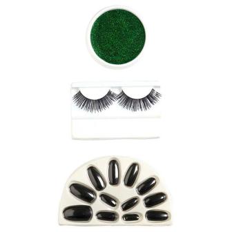 Kit de styling glamour "Party Girl" 15 pcs. - vert-noir