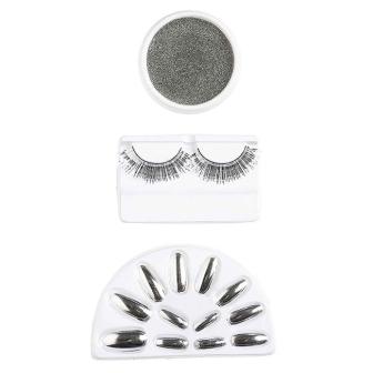 Kit de styling glamour "Party Girl" 15 pcs. - argenté