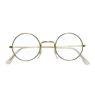 Lunettes dorées avec verres ronds