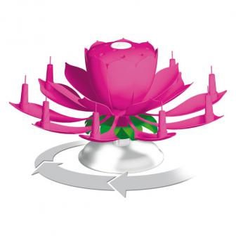 Grande fontaine pour gâteau "Fleur écumante" 17 cm - rose