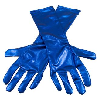 Gants "Brillance élégante" 40 cm - bleu