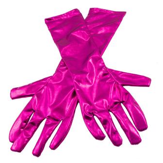 Gants "Brillance élégante" 40 cm - rose vif