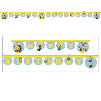 Guirlande Happy Birthday "Les minions" 2 m