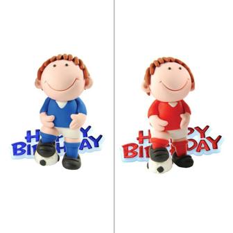 Figurine Happy Birthday "Joueur de foot" 2 pcs.