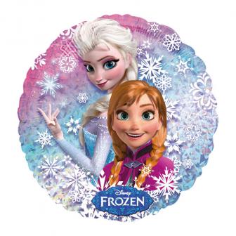 Ballon en alu holographique "La reine des neiges - Elsa et Anna" 45 cm