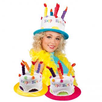 Chapeau "Gâteau d'anniversaire multicolore" 