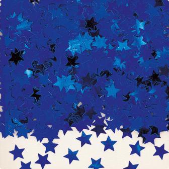 Confettis "Étoiles unicolores" 14 g - bleu