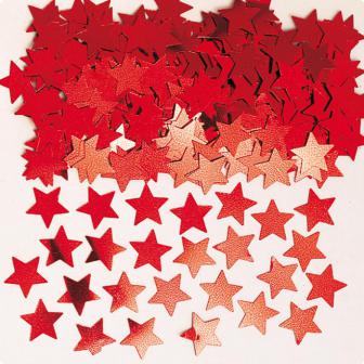 Confettis "Étoiles unicolores" 14 g - rouge
