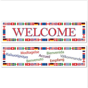 Bannière internationale "Welcome" 2 pcs