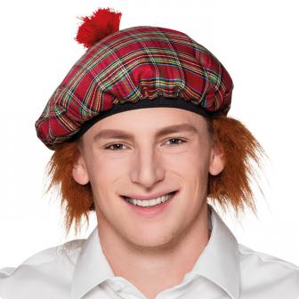 Béret écossais avec cheveux