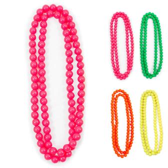 Collier à perles "Fluo"