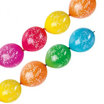 6 ballons de baudruche "Happy Birthday" pour guirlande