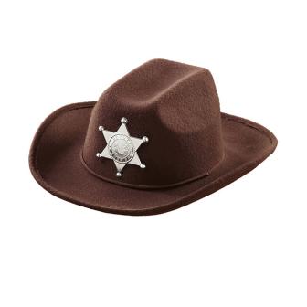 Chapeau de Cowboy pour enfant "Shérif" - marron