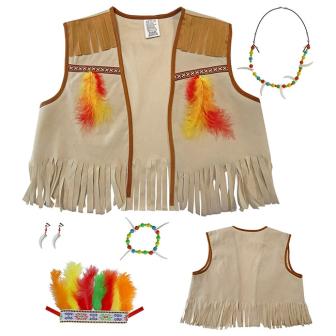 Set costume d'Indien pour enfant 5 pcs