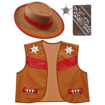 Costume pour enfant "Wild Cowboy" 4 pcs. - marron