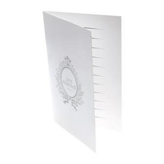 6 cartes deux volets "Just Married" - blanc